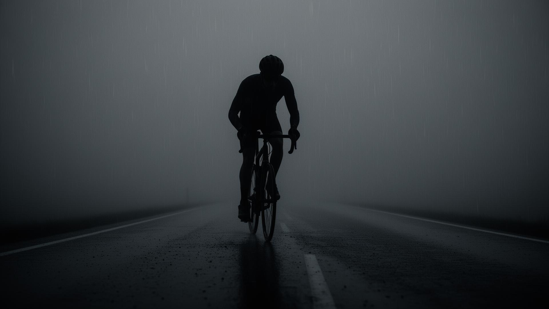 Cyclist silhouette